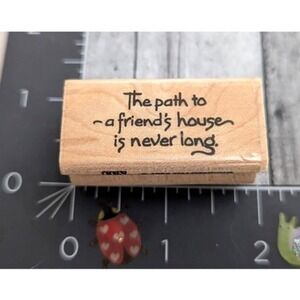 Stampendous Short Path Friends House 866 Rubber Stamp Wood #E6